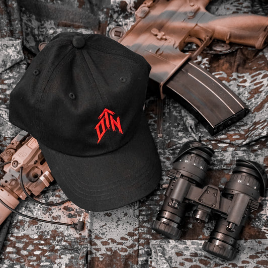 OTN® PREMIUM DAD CAP [BLACK / RED]