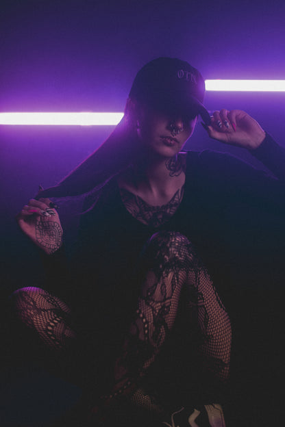 OTN® "SICARIO" PREMIUM DAD CAP [BLACK / PURPLE]