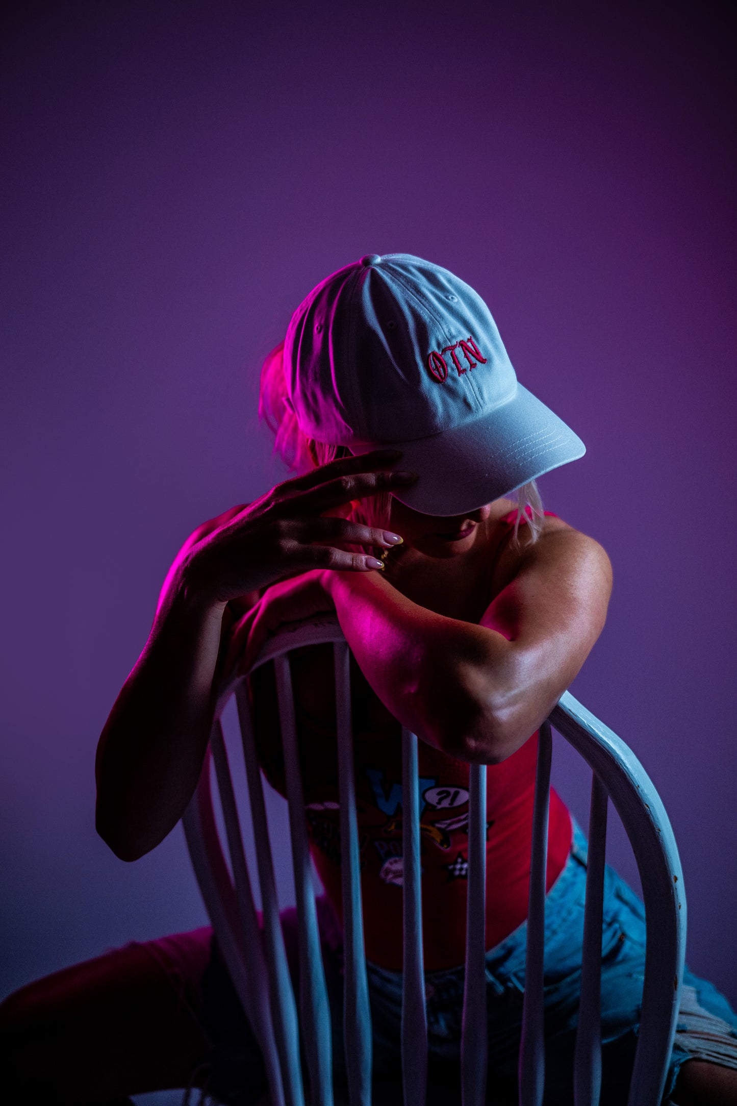 OTN® "SICARIO" PREMIUM DAD CAP [WHITE / PINK]