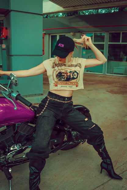 OTN® "SICARIO" PREMIUM DAD CAP [BLACK / PINK]